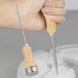 Maxbell Ice Pick 24cm Long Nonslip DIY Craft Single Fork for Home Bartenders Camping