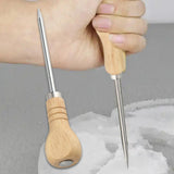 Maxbell Ice Pick Craft Versatile DIY with Wooden Handle for Chiseling Picnic Camping