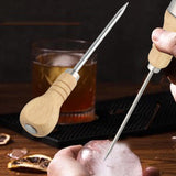 Maxbell Ice Pick Craft Versatile DIY with Wooden Handle for Chiseling Picnic Camping