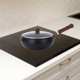 Maxbell Iron Wok 11inch Cooking Pot for Gas Wok Pan for Household Kitchen Restaurant