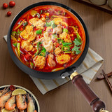 Maxbell Iron Wok 11inch Cooking Pot for Gas Wok Pan for Household Kitchen Restaurant