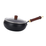 Maxbell Iron Wok 11inch Cooking Pot for Gas Wok Pan for Household Kitchen Restaurant