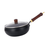 Maxbell Iron Wok 11inch Cooking Pot for Gas Wok Pan for Household Kitchen Restaurant