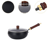 Maxbell Iron Wok 11inch Cooking Pot for Gas Wok Pan for Household Kitchen Restaurant
