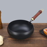 Maxbell Iron Wok 11inch Cooking Pot for Gas Wok Pan for Household Kitchen Restaurant