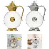 Maxbell Glass Pitcher Arabic Glass Carafe Milk Beverage Housewarming Beach Water Jug Gold