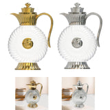 Maxbell Glass Pitcher Arabic Glass Carafe Milk Beverage Housewarming Beach Water Jug Gold