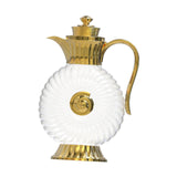 Maxbell Glass Pitcher Arabic Glass Carafe Milk Beverage Housewarming Beach Water Jug Gold