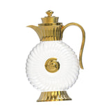 Maxbell Glass Pitcher Arabic Glass Carafe Milk Beverage Housewarming Beach Water Jug Gold