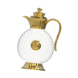 Maxbell Glass Pitcher Arabic Glass Carafe Milk Beverage Housewarming Beach Water Jug Gold