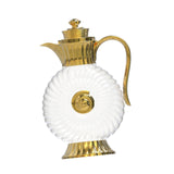 Maxbell Glass Pitcher Arabic Glass Carafe Milk Beverage Housewarming Beach Water Jug Gold