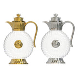 Maxbell Glass Pitcher Arabic Glass Carafe Milk Beverage Housewarming Beach Water Jug Gold