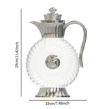 Maxbell Glass Pitcher Arabic Glass Carafe Milk Beverage Housewarming Beach Water Jug Argent
