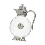 Maxbell Glass Pitcher Arabic Glass Carafe Milk Beverage Housewarming Beach Water Jug Argent