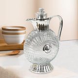 Maxbell Glass Pitcher Arabic Glass Carafe Milk Beverage Housewarming Beach Water Jug Argent