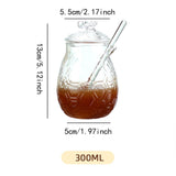 Maxbell Honey Pot with Dipper Sturdy Glass Honey Dispenser for Party Kitchen Wedding