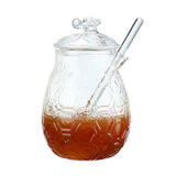 Maxbell Honey Pot with Dipper Sturdy Glass Honey Dispenser for Party Kitchen Wedding