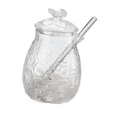 Maxbell Honey Pot with Dipper Sturdy Glass Honey Dispenser for Party Kitchen Wedding