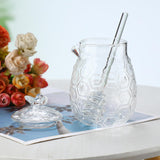Maxbell Honey Pot with Dipper Sturdy Glass Honey Dispenser for Party Kitchen Wedding