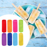 Maxbell 8 Pieces Ice Popsicle Sleeves Covers Ice Cream Holder for Kids Party Barbecues