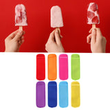 Maxbell 8 Pieces Ice Popsicle Sleeves Covers Ice Cream Holder for Kids Party Barbecues