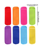Maxbell 8 Pieces Ice Popsicle Sleeves Covers Ice Cream Holder for Kids Party Barbecues