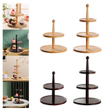 Maxbell Cupcake Stand Decorative Fruit Plate for Birthday Baby Shower Tea Party 2 Tiers Light Brown