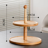 Maxbell Cupcake Stand Decorative Fruit Plate for Birthday Baby Shower Tea Party 2 Tiers Light Brown