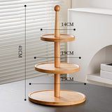 Maxbell Cupcake Stand Decorative Fruit Plate for Birthday Baby Shower Tea Party 3 Tiers Light Brown