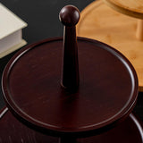 Maxbell Cupcake Stand Decorative Fruit Plate for Birthday Baby Shower Tea Party 2 Tiers Dark Brown