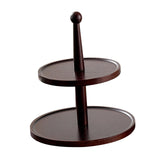 Maxbell Cupcake Stand Decorative Fruit Plate for Birthday Baby Shower Tea Party 2 Tiers Dark Brown