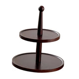 Maxbell Cupcake Stand Decorative Fruit Plate for Birthday Baby Shower Tea Party 2 Tiers Dark Brown
