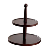 Maxbell Cupcake Stand Decorative Fruit Plate for Birthday Baby Shower Tea Party 2 Tiers Dark Brown