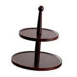 Maxbell Cupcake Stand Decorative Fruit Plate for Birthday Baby Shower Tea Party 2 Tiers Dark Brown