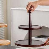 Maxbell Cupcake Stand Decorative Fruit Plate for Birthday Baby Shower Tea Party 2 Tiers Dark Brown