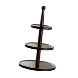 Maxbell Cupcake Stand Decorative Fruit Plate for Birthday Baby Shower Tea Party 3 Tiers Dark Brown