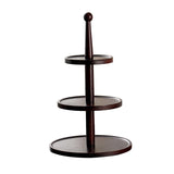 Maxbell Cupcake Stand Decorative Fruit Plate for Birthday Baby Shower Tea Party 3 Tiers Dark Brown