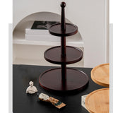 Maxbell Cupcake Stand Decorative Fruit Plate for Birthday Baby Shower Tea Party 3 Tiers Dark Brown