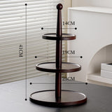 Maxbell Cupcake Stand Decorative Fruit Plate for Birthday Baby Shower Tea Party 3 Tiers Dark Brown