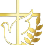 Maxbell Dove Cross Cake Topper Cake Decoration for Wedding Celebration Birthday Style A