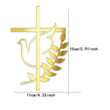 Maxbell Dove Cross Cake Topper Cake Decoration for Wedding Celebration Birthday Style A