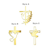Maxbell Dove Cross Cake Topper Cake Decoration for Wedding Celebration Birthday Style A