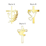 Maxbell Dove Cross Cake Topper Cake Decoration for Wedding Celebration Birthday Style A