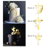 Maxbell Dove Cross Cake Topper Cake Decoration for Wedding Celebration Birthday Style A