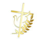 Maxbell Dove Cross Cake Topper Cake Decoration for Wedding Celebration Birthday Style A