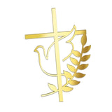 Maxbell Dove Cross Cake Topper Cake Decoration for Wedding Celebration Birthday Style A