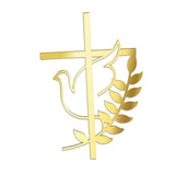 Maxbell Dove Cross Cake Topper Cake Decoration for Wedding Celebration Birthday Style A