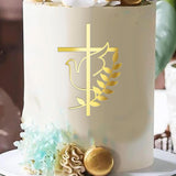 Maxbell Dove Cross Cake Topper Cake Decoration for Wedding Celebration Birthday Style A