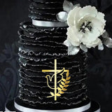 Maxbell Dove Cross Cake Topper Cake Decoration for Wedding Celebration Birthday Style A