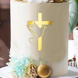 Maxbell Dove Cross Cake Topper Cake Decoration for Wedding Celebration Birthday Style B